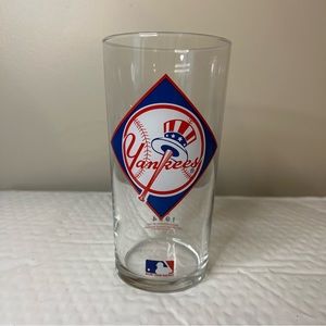 1994 Collectible MLB - NEW YORK YANKEES 6" Clear Beer Glass Texaco ASG Sponsor